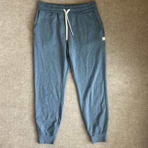 Vuori Women's Sz XS Performance Heathered Blue Jogger Pants Drawstring Pockets